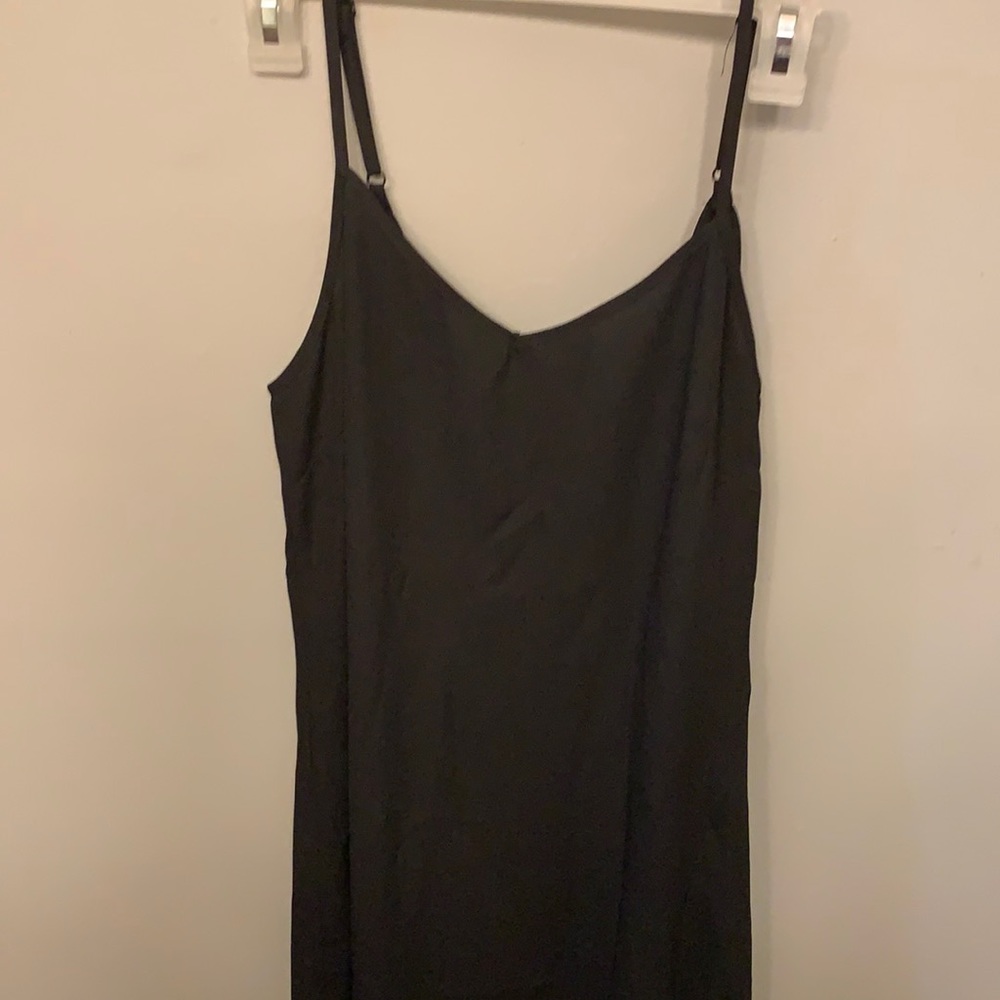 Long black dress with slit